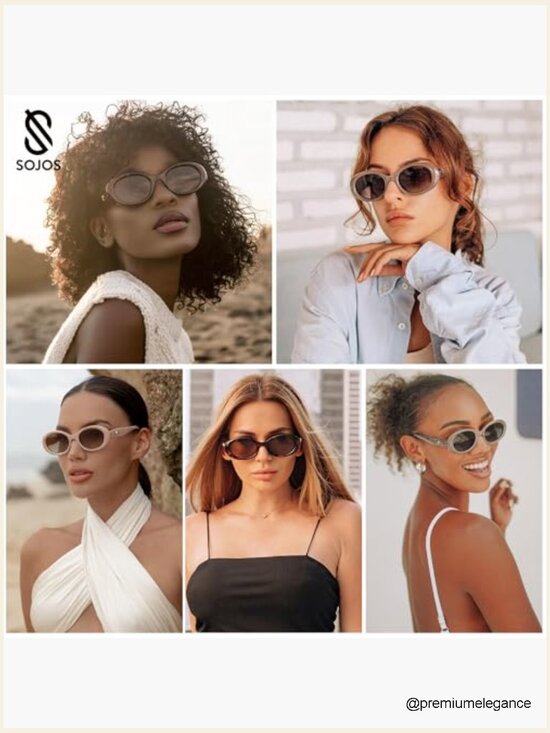 Retro Oval Polarized Sunglasses 90s Vintage UV400 Protection Tiny main image 7